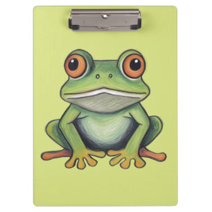 Porte-bloc Dessin de grenouille au crayon de couleur