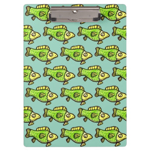 Porte-bloc Dessin de poisson vert de dessin animé drôle
