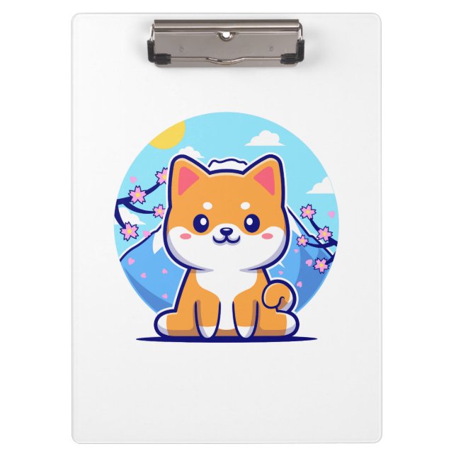 Porte-bloc dessin de shiba inu (Devant)