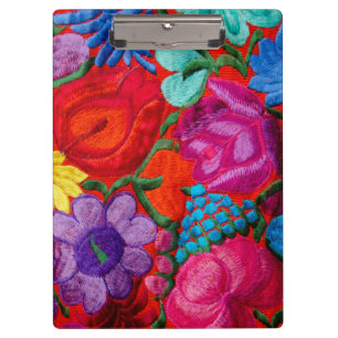 Porte-bloc Détail d'un textile floral à broderie traditionnel