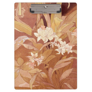 Porte-bloc Détail floral Art nouveau d'Alphonse Mucha