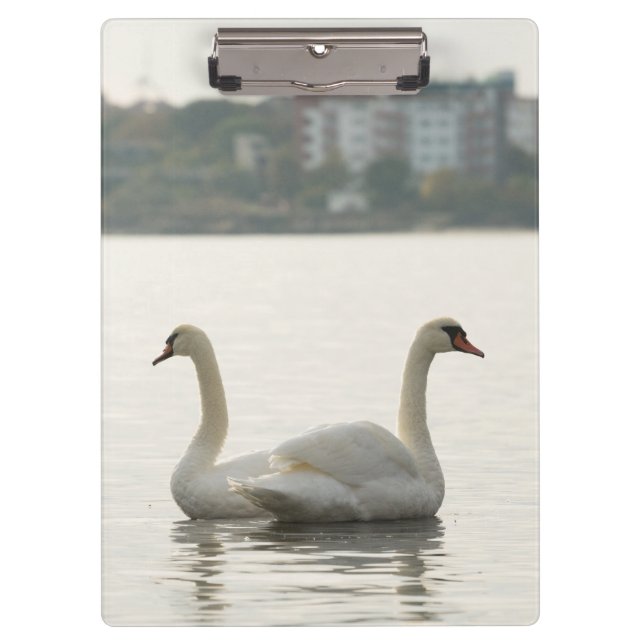 Porte-bloc Deux cygnes (Devant)