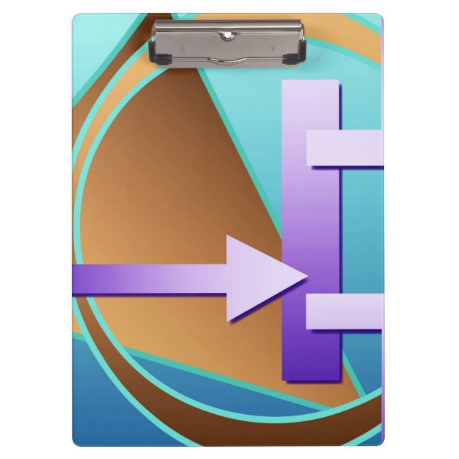 Porte-bloc "Diagramme de circuit" imprimé art numérique, turq (Devant)