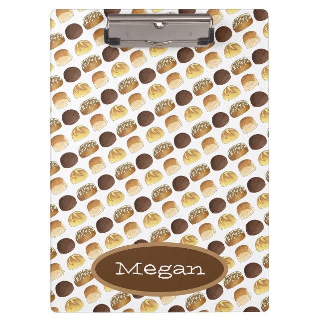 Porte-bloc Dîner Pain Rolls Buns Boulangerie Baker Chef Foody (Devant)