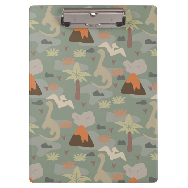 Porte-bloc Dinosaure et volcans camouflés (Devant)