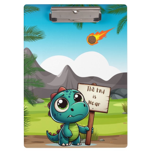 Porte-bloc dinosaure mignon et drôle (Devant)