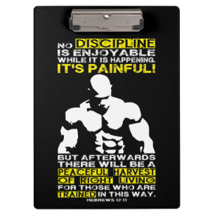 Porte-bloc DISCIPLINE - Exercice de musculation Motivation