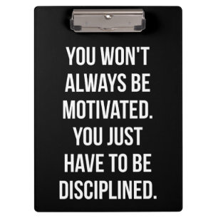 Porte-bloc Discipline vs Motivation - Entraînement inspirant