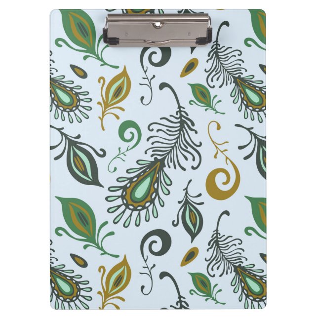 Porte-bloc Diverses plumes colorées (Devant)