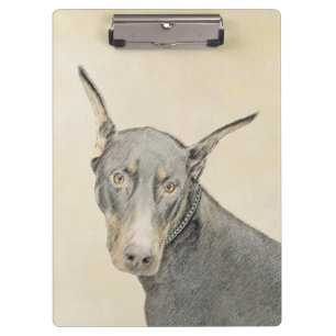 Porte-bloc Doberman Pinscher Peinture - Art Chien original