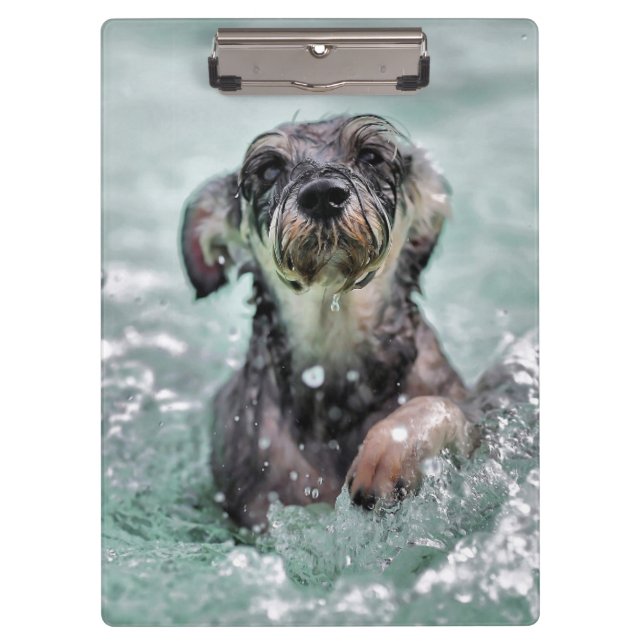 Porte-bloc Doggy Paddle mignon chien nager (Devant)