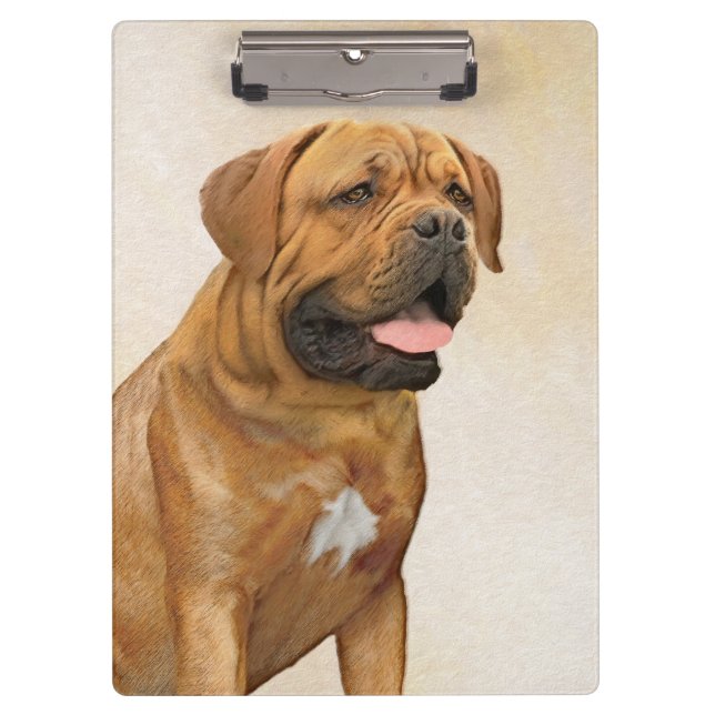 Porte-bloc Dogue de Bordeaux Peinture - Cute Original Chien A (Devant)