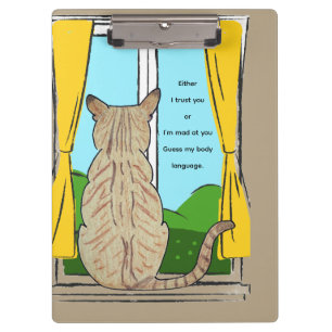 Porte-bloc Dos de confiance de chat ou fou