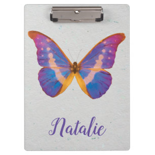 Porte-bloc Dossier de poche de papillon d'aquarelle péruvien