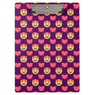 Porte-bloc Douce Mignonne En Amour Emoji, motif De Coeurs