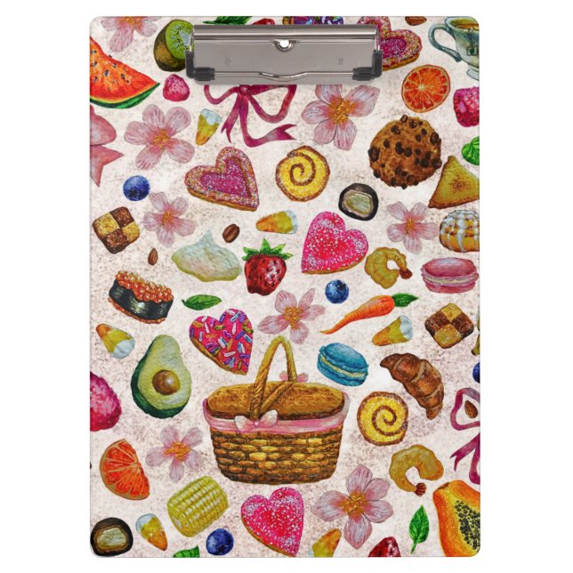 Porte-bloc Douceurs de pâtisserie mignonnes (Devant)