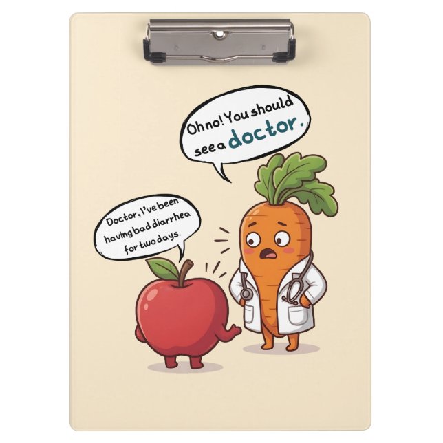 Porte-bloc Dr. Carrot with His First Patient Funny Medical  (Devant)