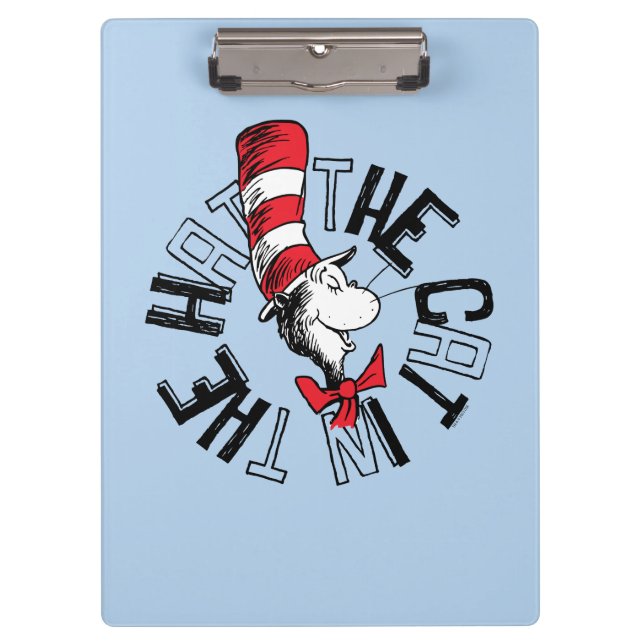 Porte-bloc Dr Seuss | Chat dans l'art rond Casquette (Devant)