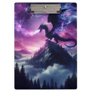 Porte-bloc Dragon Éthéré Sombre et Médiéval