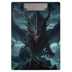 Porte-bloc Dragon sombre et médiéval