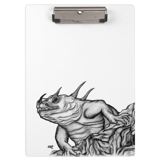 Porte-bloc Dragon sur le rocher (Devant)