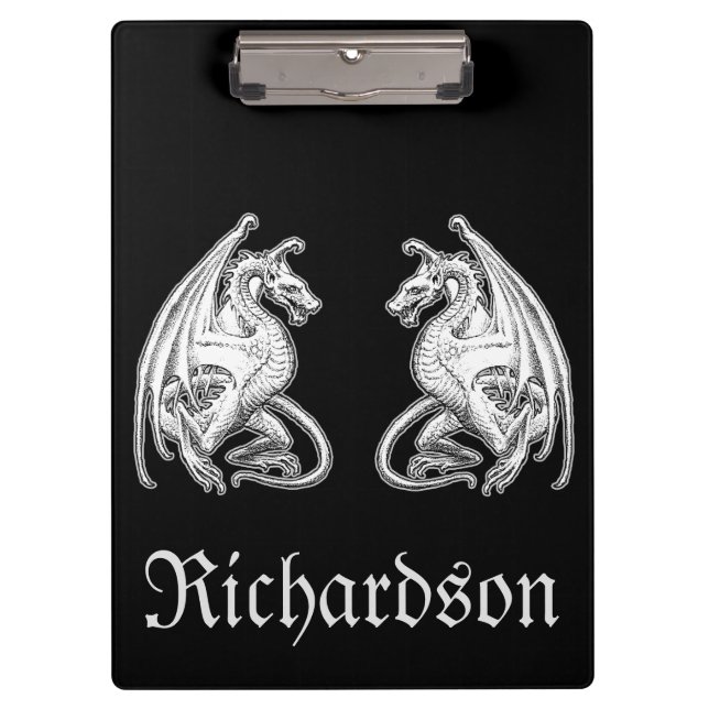 Porte-bloc Dragons à ailes personnalisés (Devant)