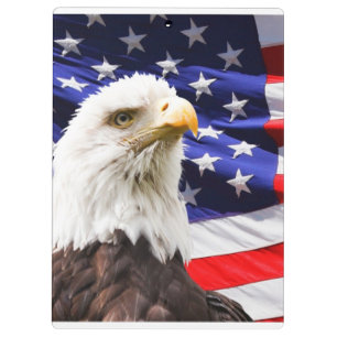 Porte-bloc Drapeau Américain Étoiles Rayures Aigle Oiseau Ani