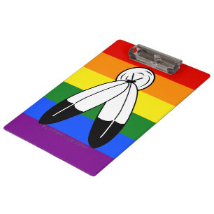Porte-bloc Drapeau de fierté bispirituel de SlipperyJoe's sym