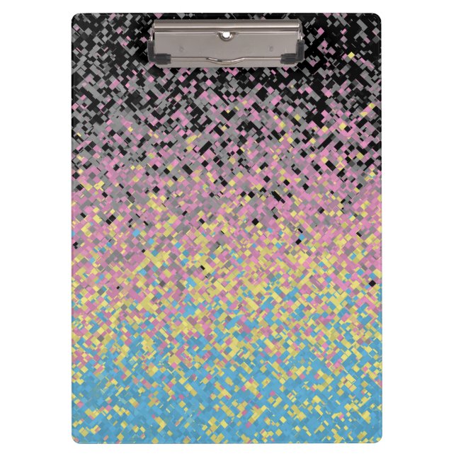 Porte-bloc Drapeau de fierté polygender pixelisé funky tripan (Devant)