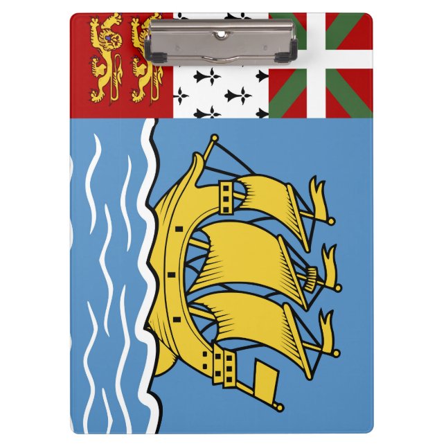 Porte-bloc Drapeau de Saint-Pierre-et-Miquelon (Devant)