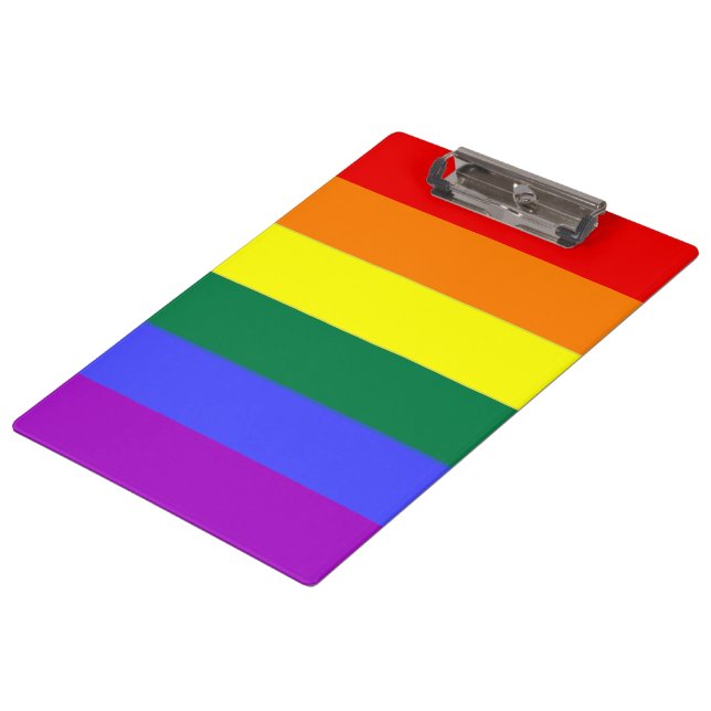 Porte-bloc Drapeau gris Rainbow Pride (Incliné)