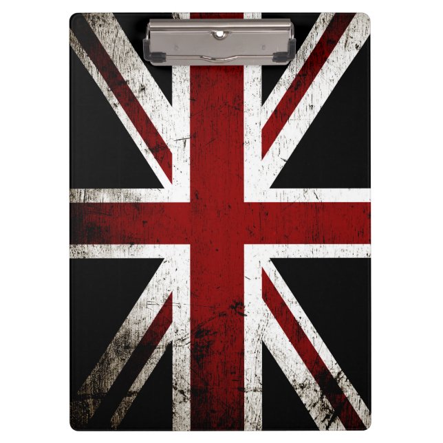 Porte-bloc Drapeau grunge noir 3 de l'Angleterre (Devant)