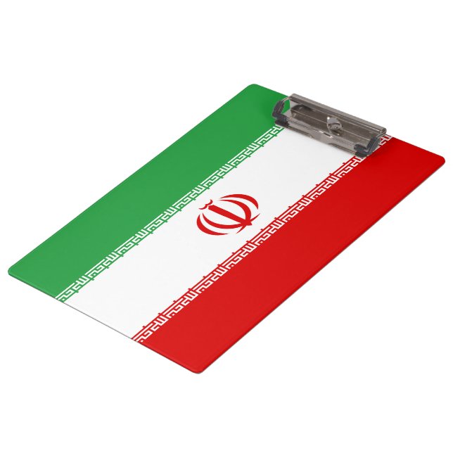 Porte-bloc Drapeau iranien (Iran) (Persan) (Incliné)