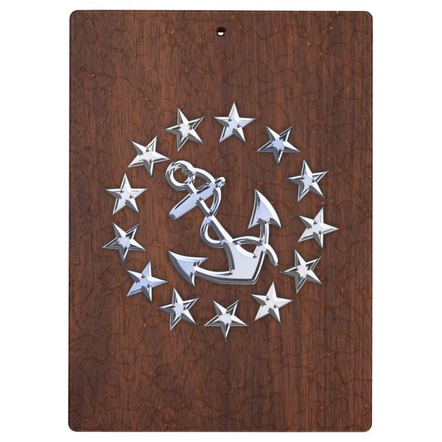 Porte-bloc Drapeau nautique américain Wet Mahogany (Dos)