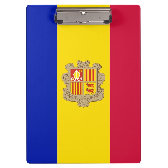 Porte-bloc Drapeau patriotique d'Andorre (Devant)
