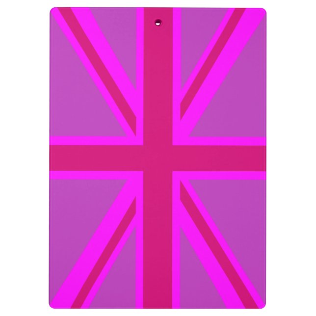 Porte-bloc Drapeau rose Fuchsia Union Jack (Dos)