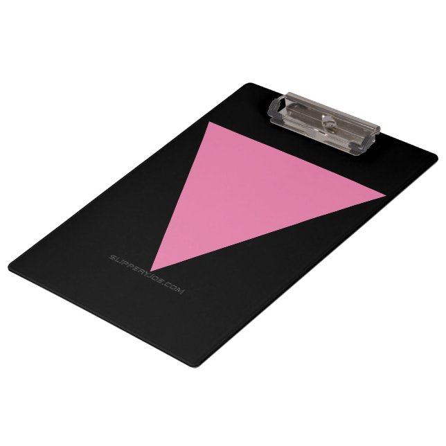 Porte-bloc Drapeau triangle rose de SlipperyJoe's symbole ros (Incliné)