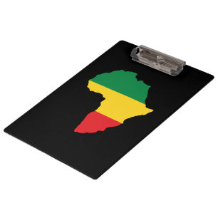 Porte-bloc Drapeau vert, or et Afrique rouge