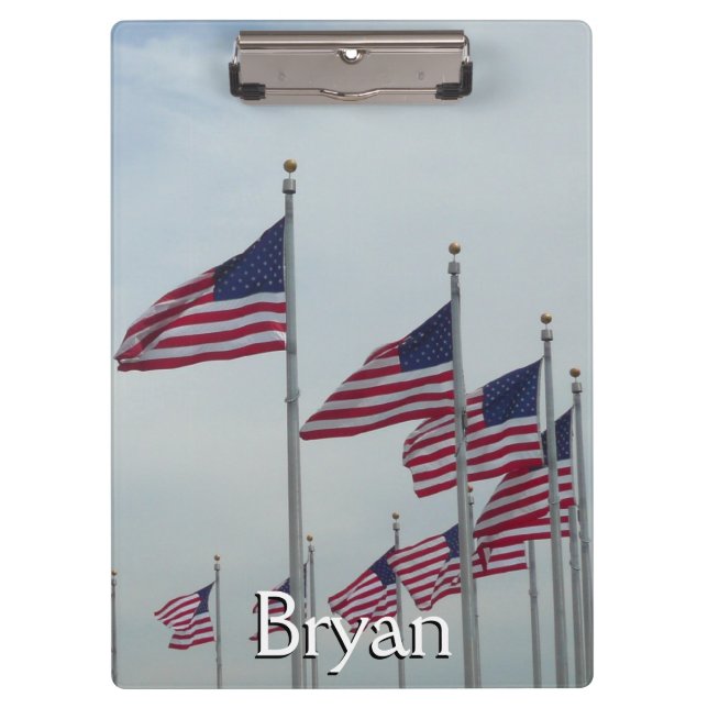 Porte-bloc Drapeaux américains au Monument de Washington (Devant)