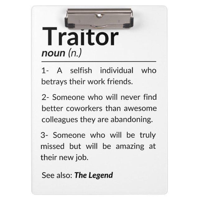 Porte-bloc Drôle collègue d'adieu, collègue quittant son empl (Devant)
