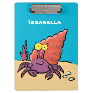 Porte-bloc Drôle mignon caricature pourpre crabe ermite