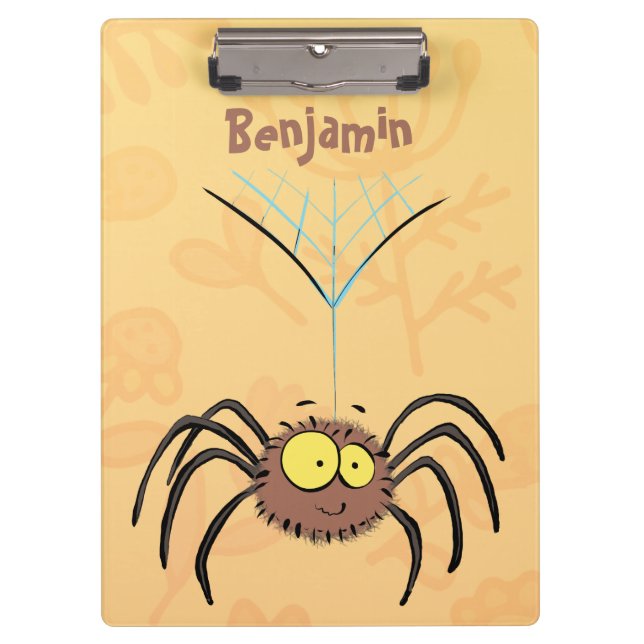 Porte-bloc Drôle mignon dessin animé d'araignée moelleuse (Devant)