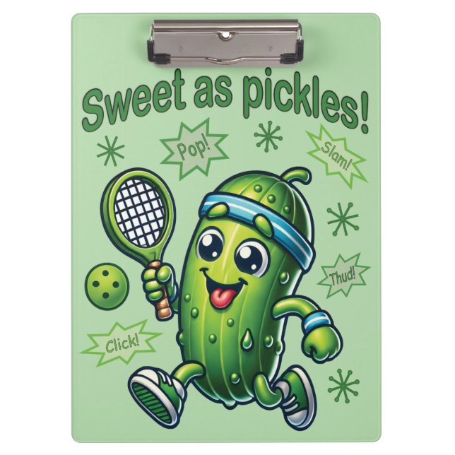 Porte-bloc Drôle Mignon Sucré comme des Pickles Pickleball (Devant)