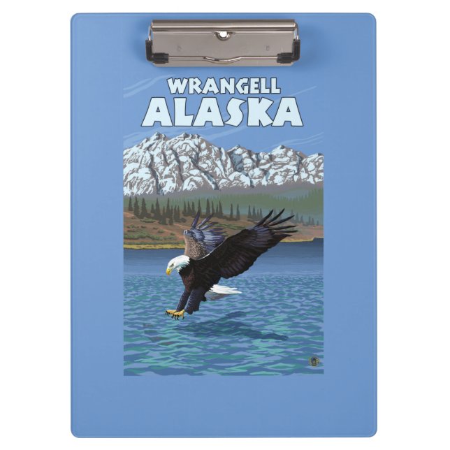Porte-bloc Eagle chauve plongeant - Wrangell, Alaska (Devant)