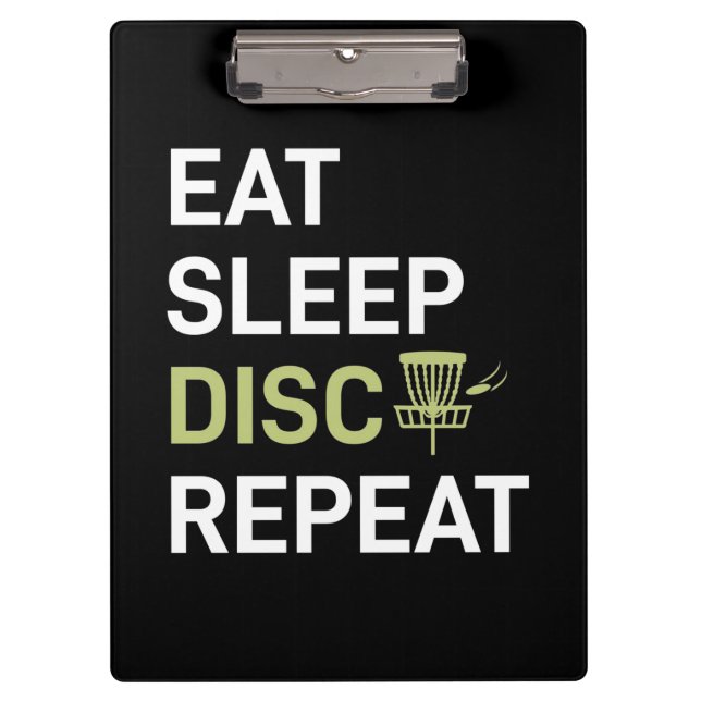 Porte-bloc Eat Sleep Disk Golf Répéter (Devant)