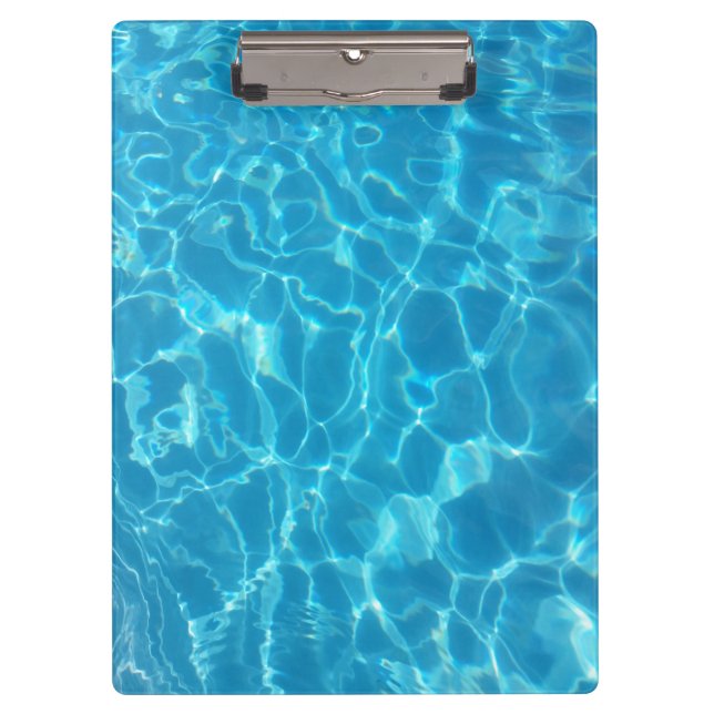Porte-bloc Eau de piscine bleu ciel cristallin (Devant)