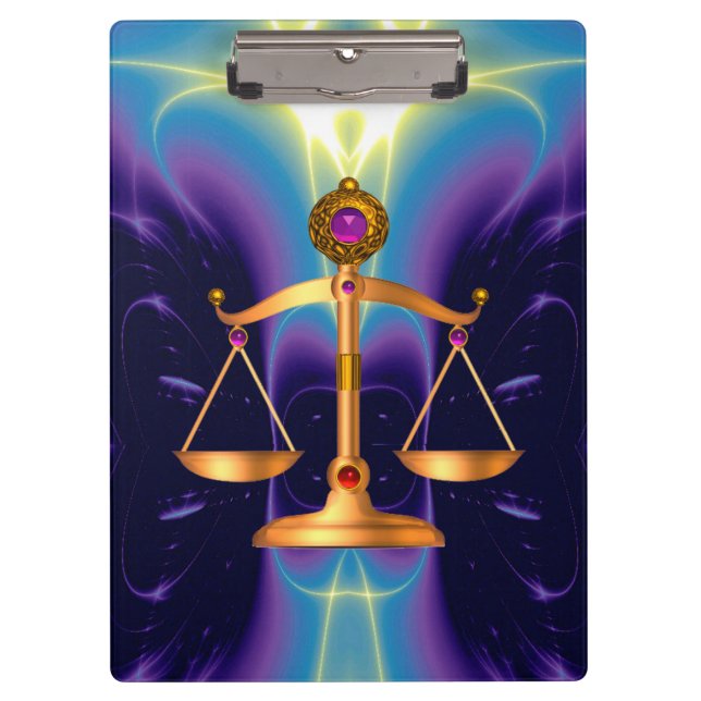 PORTE-BLOC ÉCHELLES D'OR DE LA LOI AVEC GEM STONES MONOGRAM (Devant)