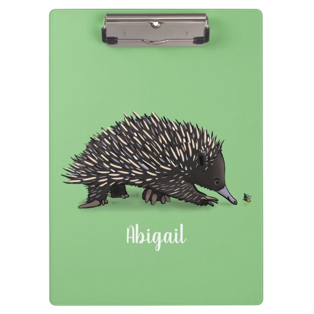 Porte-bloc Echidna mignonne avec dessin animé d'abeille (Devant)