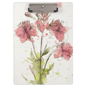 Porte-bloc Éclaboussure rose foncée florale