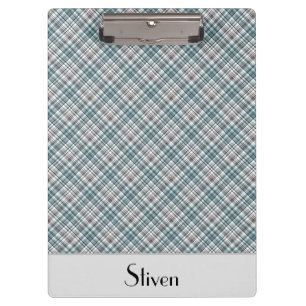 Porte-bloc Écossais, noir et blanc, tartan, élégant, classiqu